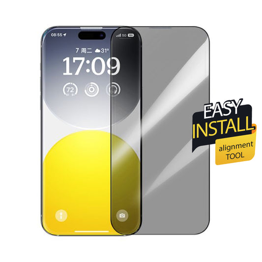 Baseus Sapphire Series Privacy / Clear Tempered Glass Screen Protector for iP 15 / Plus / Pro with installation tool