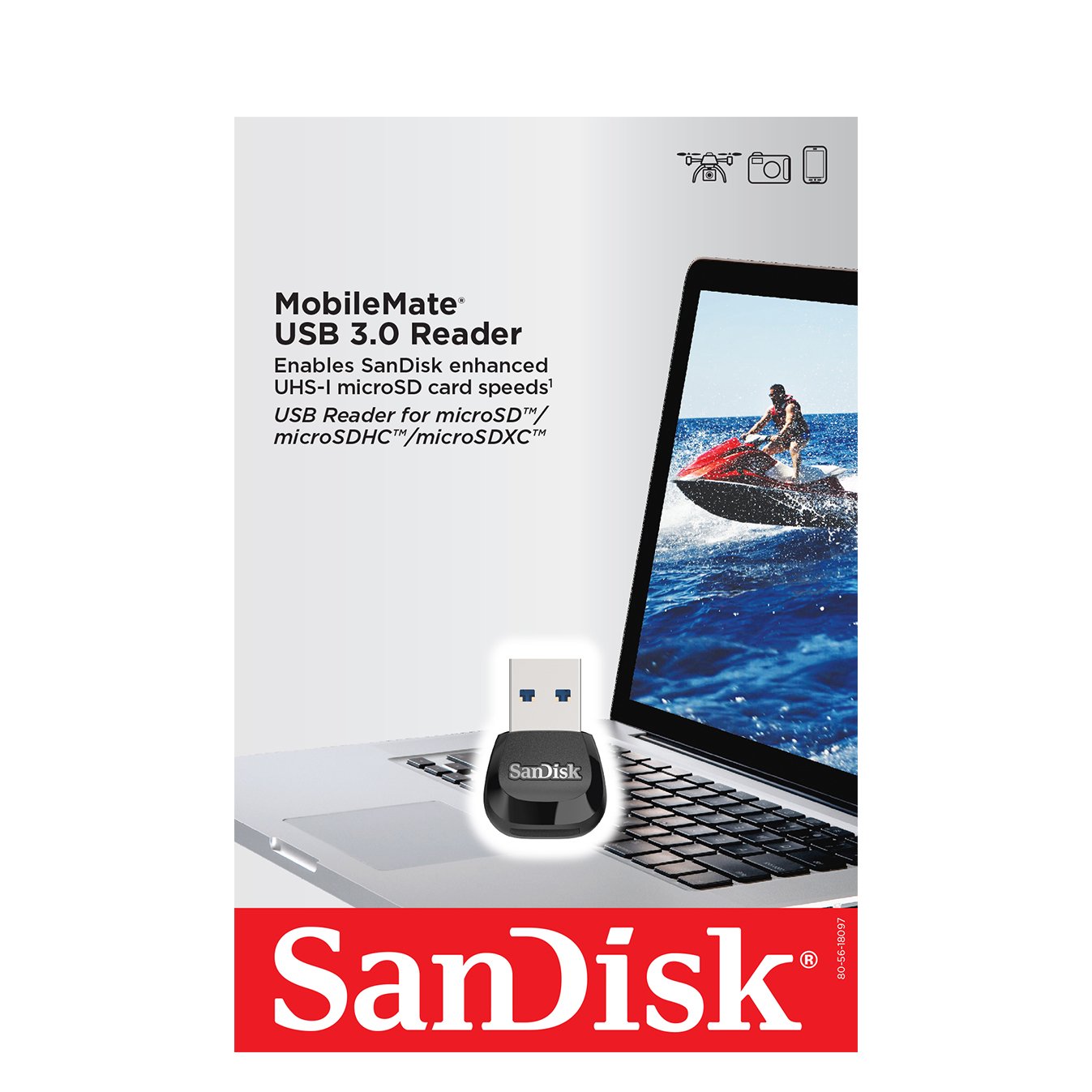 SanDisk MobileMate USB 3.0 microSD Card Reader / Writer - SanDisk Singapore Distributor Vector Magnetics Pte Ltd